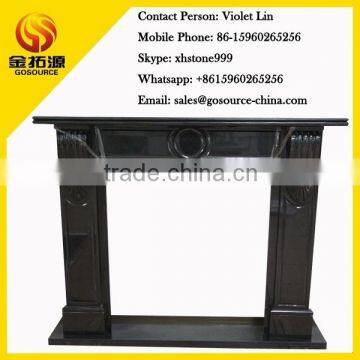 shanxi black granite fireplace polished