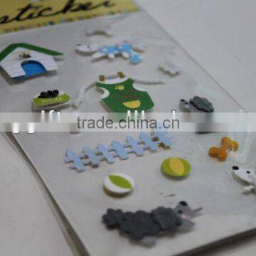 3D handmade sticker 3d embossed sticker