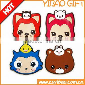 Hot Selling Cute Cartoon Shape Promotional Gift Silicone Cup Mat