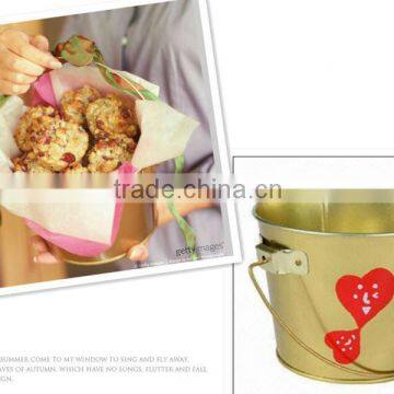 Tin bucket for Cookie, Food-grade Tinplate with CMYK Printing