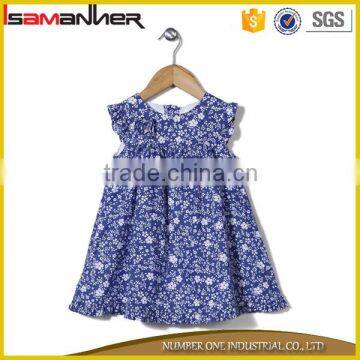 Low price one piece floral softtextile baby girls party wear dress                        
                                                                                Supplier's Choice