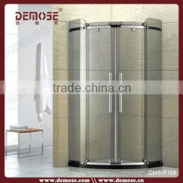 corner black glass shower cabin shower sliding doors