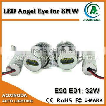 High quality led headlight 32W E90 angel eye kit