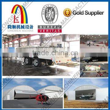 Corrugated roof machine