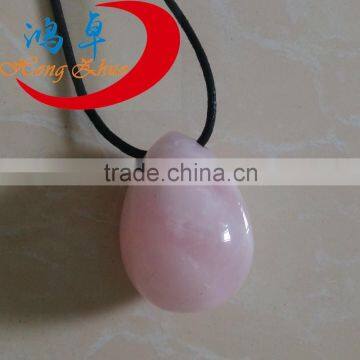 Wholesale Drilled 3 polished gemstone eggs rose quartz crystal eggs Vagina Exercise