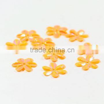 iridescent orange flower sequins paillette for decoration