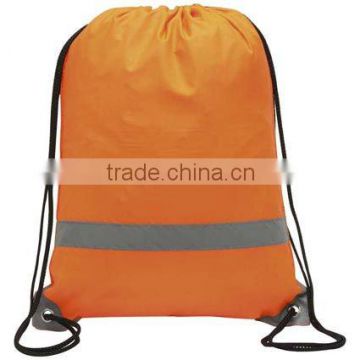 Kids/adults eco reflect light strap 190T/210D drawstring bags