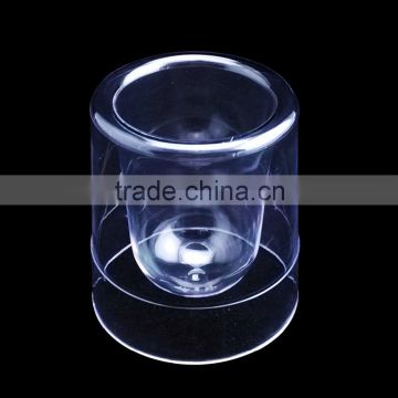 popular double wall glass cup wine cup coffee cup 2 oz cup