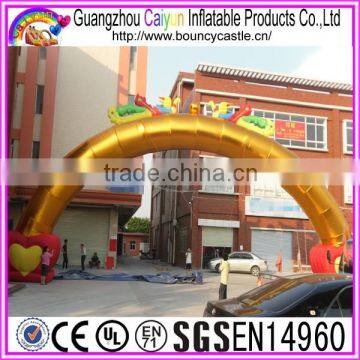 Hot sales Gold Inflatable Archway Inflatable Advertising Arch Door for party wedding events