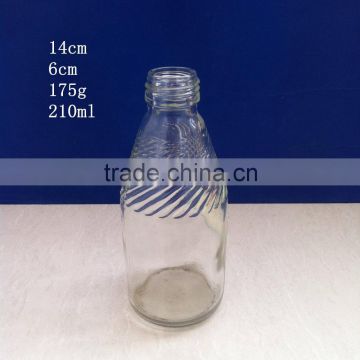 200ml Water Glass Bottle with Plastic cap