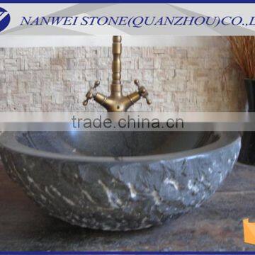 Black color stone sink