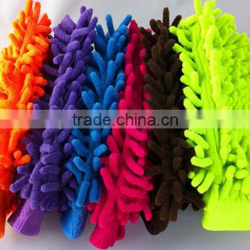 Cache gloves chenille gloves