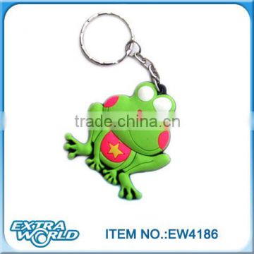 2016 hot sale cartoon frog pvc keychains