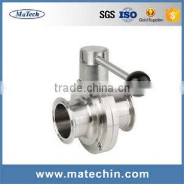 OEM Precision Polished Stainless Steel Food Grade Clamp 1 Inch Butterfly Valve