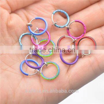 New Vintage Clip On Fake Nose Hoop Ring Mens Clip on Earrings photo-3