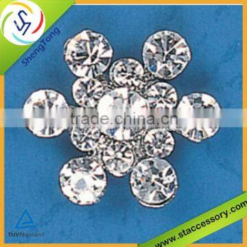 NEW fashion acrylic rhinestone buttons crystal flower rhinestone button cheap rhinestone buttons