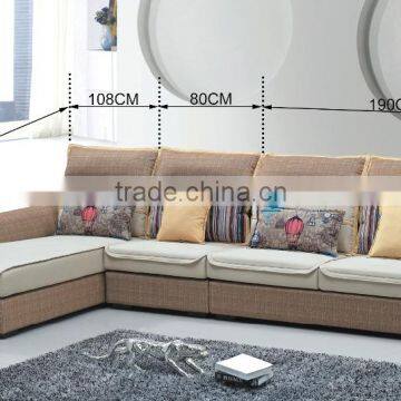 Simple Design American Style Living Room Furniture L Shape Sofa