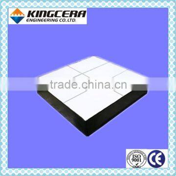 Mining industry mineral processing material chute alumina rubber liner