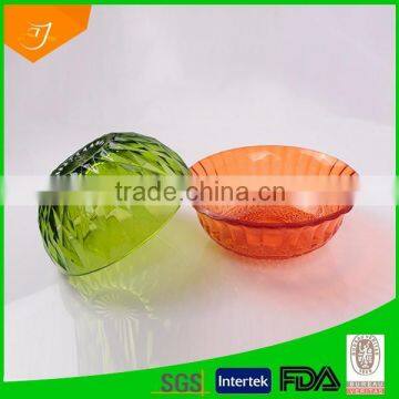 Custom Logo Promotional Giveaway Present Glassware Bowl,Diamond Transparent Round Salad Bowl