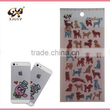 glitter butterfly 3d stickers/birthday glitter sticker/fashion glitter sticker