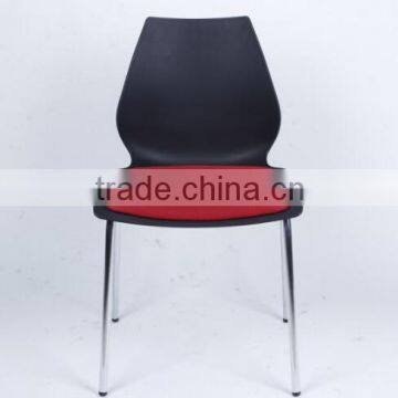 K/D style stackable factory wholesale padded plastic chairs 1019a