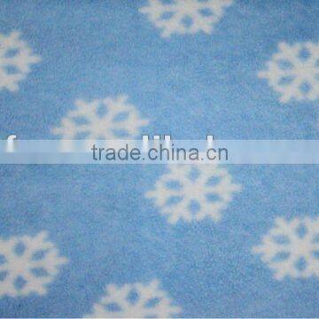 fleece fabric with Snowflake print