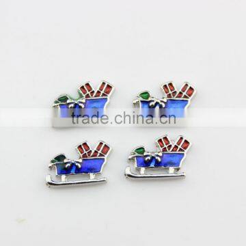 New Design Christmas Sleigh Floating Charms For Memory Glass Locket China Charms