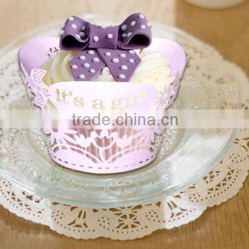Colorful New Design Party Favors Laser Cut Paper Cupcake Wrappers for Kids photo-3
