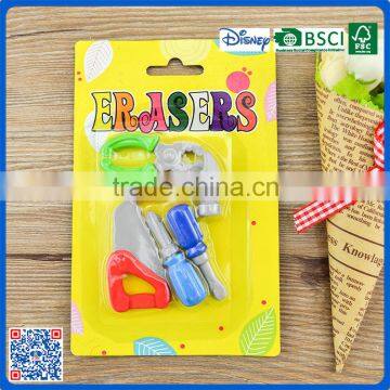 Early learning tool shape erasers packed in blister card