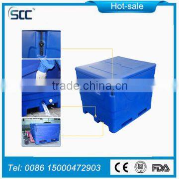 Fishery equipment insolated boxes for fish, plastic fish cooler box for marine