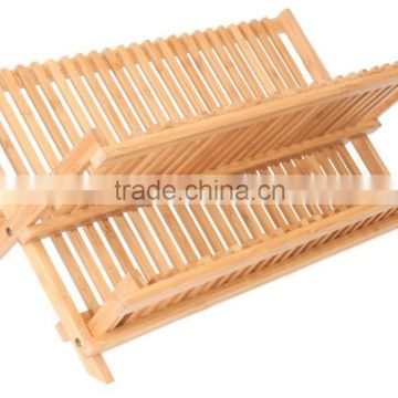 Totally Bamboo Collapsible Compact Dish Rack For Smaller Spaces