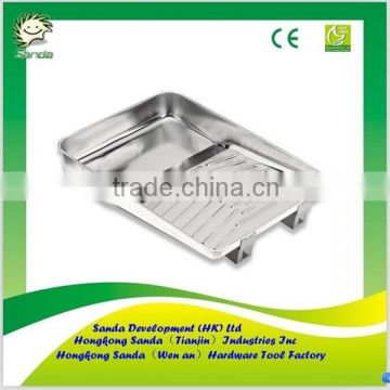 China factory cheap price good quality large deep tray DIY universal classic ladder tray roller brush tray metal paint tray