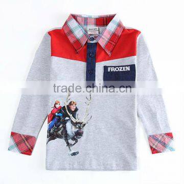 (A5502D) 2014 new model casual 100% cotton free boys shirt patterns polo shirts wholesale