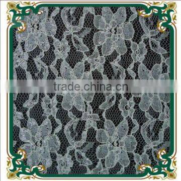 Nylon and cotton flower Jacquard lace fabric