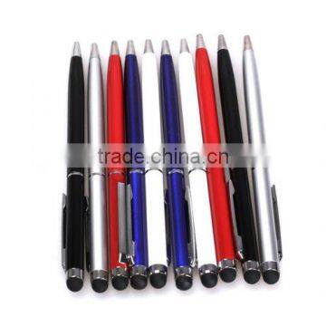 2 in 1 Touch Screen Stylus Gel ink Ballpoint Pen for smart phone