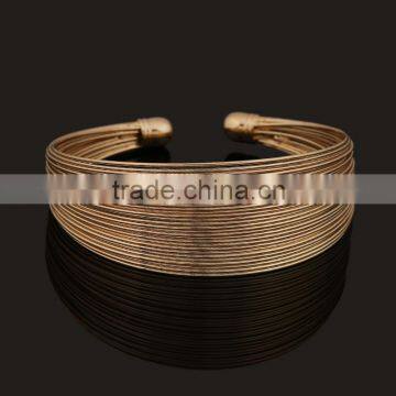 2015 Fashion women zinc alloy gold bracelets bangles from Yiwu