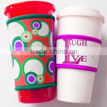 12/16oz Custom printed wholesale neoprene coffee cup sleeve