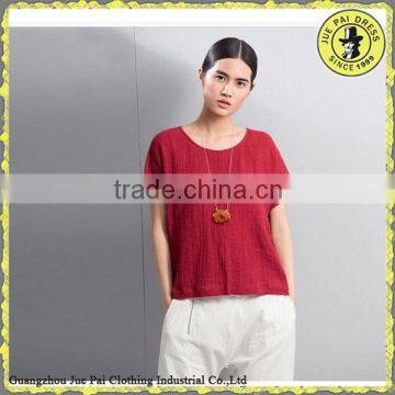 100% Cotton Casual Scoop Neck Women Tee Shirt For Malaysia