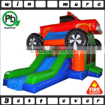 commercial party used indoor and backyard monster truck inflatable combo castles for kids and adults