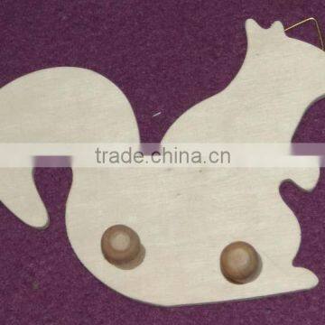 New Hot Sale squirrel shape wooden wall hook