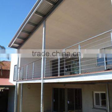 Horizontal Bars in Mirror Finish railing