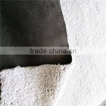 Ningbo Micro Sherpa Bonded Suede Fabric Factory photo-2
