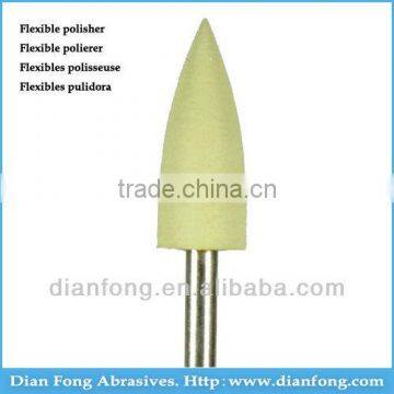 R209F 3/32" HP Shank Bullet Shaped Light Yellow Silicone Rubber Polishers Dental Silicone Proudcts