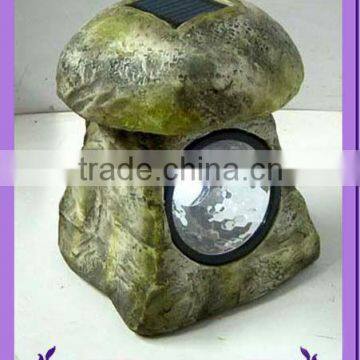 resin stone mushroom solar spot light for decor