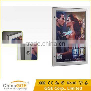 Long Durable Aluminum Frame Lockable Key Open Outdoor Waterproof Advertising Slim Light Box