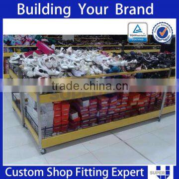 Custom make metal Promotion supermarket retail shoe display rack display