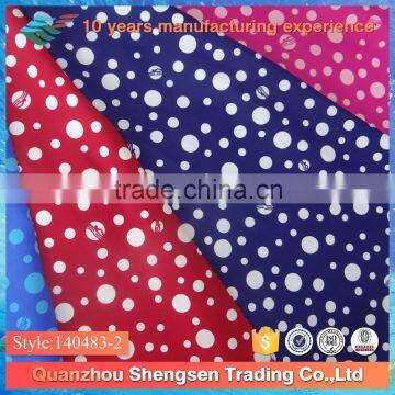 New 2016 poly spandex custom dot printed swimwear fabric