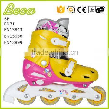 guangdong wholesale plastic chassis pvc wheel bearing girls roller skate with flashing