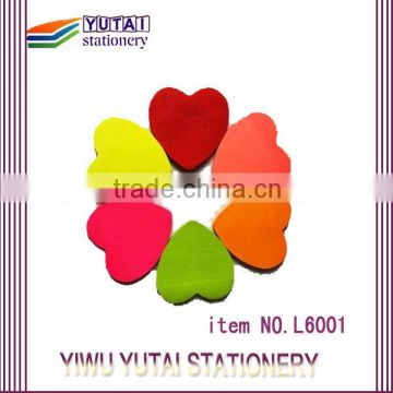 OEM heart shaped custom memo pads