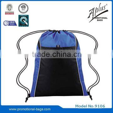 Custom polyester durable Drawstring backpack Bag